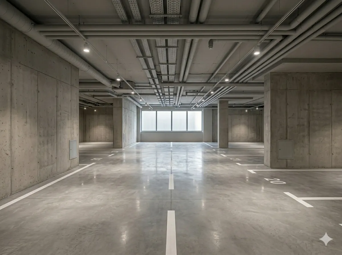Pulizia garage e parcheggi interrati